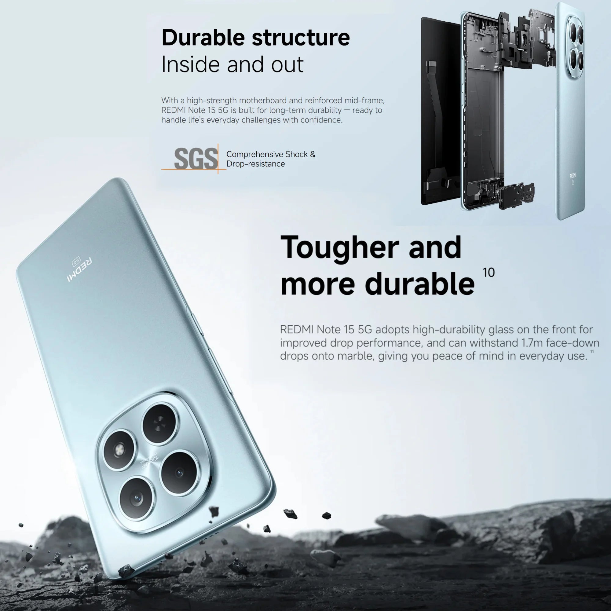 Xiaomi Redmi Note 15 5G 8+256GB Version Globale Snapdragon ®   Plateforme mobile 6 Gen 3, écran 6,77 pouces 120 Hz, appareil photo 108 MP, 5520 mAh, 45 W