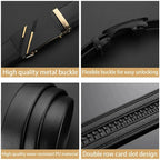 Ceinture pour hommes d'affaires de mode véritable marque de luxe ceinture boucle en métal ceinture en cuir PU de haute qualité ceinture souple avec pantalon Cargo jean
