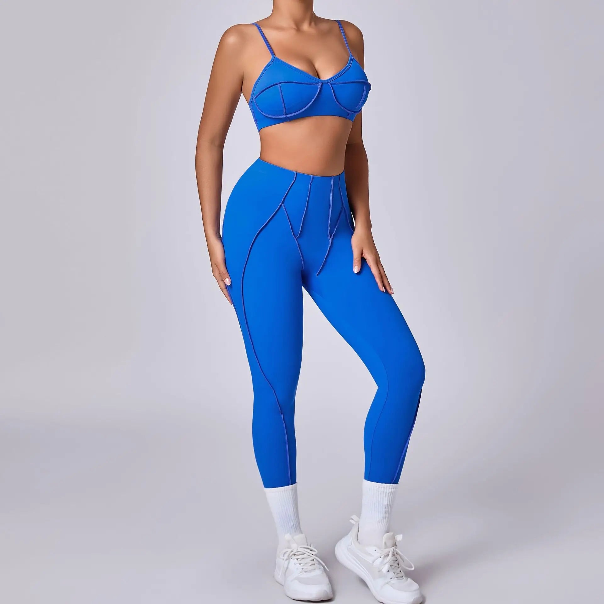 Ensemble de yoga pour femme, survêtement d'entraînement, legging athlétique imbibé, legging push-up de gym, soutien-gorge de fitness, vêtements de sport, vêtements actifs, nouveau