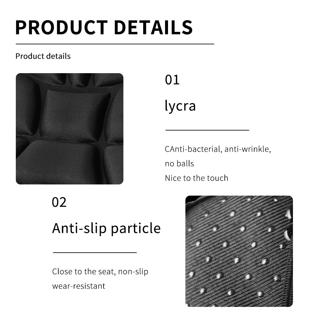 Coussin de siège de moto 3D en gel confortable, respirant, universel, absorbant les chocs, pour siège de moto