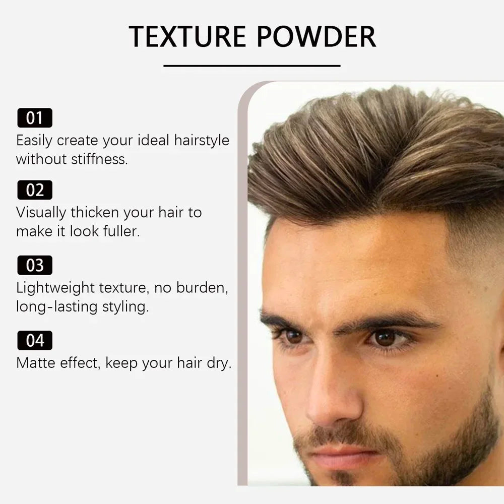 Poudre coiffante volumisante – Contrôle de l'huile, réglage rapide, adaptée au bricolage, tenue longue durée pour hommes et femmes, certifiée, non irritante