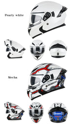 DOT Uchoose casques approuvés Crash moto équipement de protection hommes femmes casque rabattable moto visière Double soleil