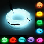 Bande lumineuse LED pour intérieur de voiture, néon, câblage EL, lampe décorative pour auto, bricolage, lumière ambiante flexible, USB, escales de fête, diode, 5m