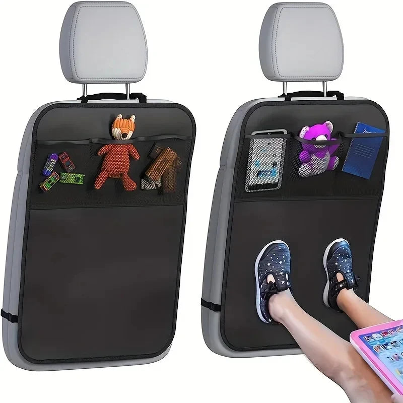 Organisateur de siège arrière de voiture avec poches de rangement, protection anti-coup de pied, organisateur de siège arrière de voiture imperméable pour l'intérieur de la voiture