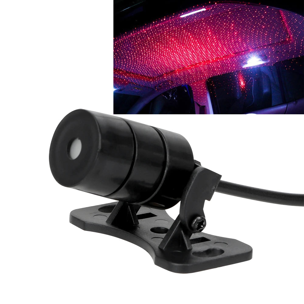 Lumières étoiles de voiture DJ musique lampe sonore intérieur lumière décorative projecteur voiture toit lumière Projection étoilée Modification intérieure