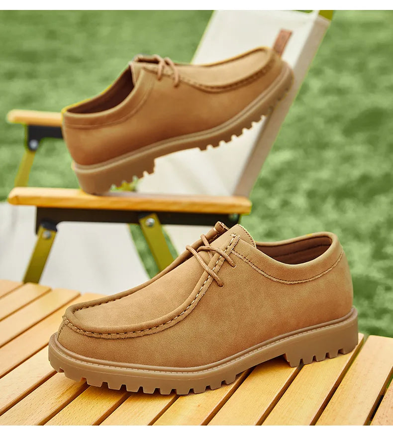 Chaussures de marche en cuir de vache pour hommes, mocassins décontractés à semelle Durable, à la mode, nouvelle collection printemps-automne 2026