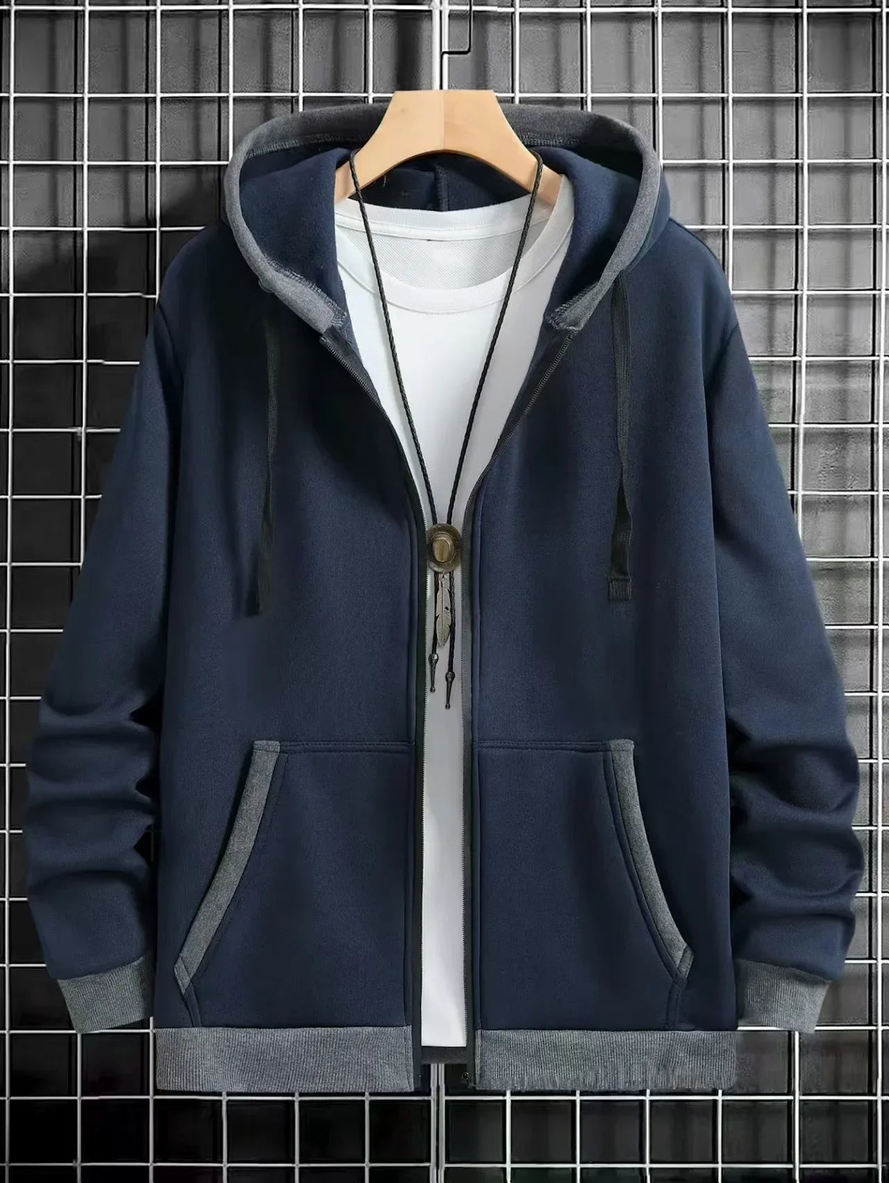 Cardigan épais à capuche et fermeture éclair pour homme, vêtement d'extérieur décontracté, sweat-shirt à la mode, Style transfrontalier, nouvelle collection automne hiver