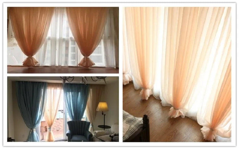 Rideaux de fenêtre en tulle rose Tyys Perconsidering, 1 côté, décoration romantique pour la maison, salon, seulement le criblage de fenêtre