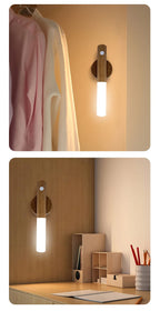 Veilleuse capteur de mouvement veilleuses appliques murales rechargeables appliques murales magnétiques éclairage mural en bois pour chambre escalier