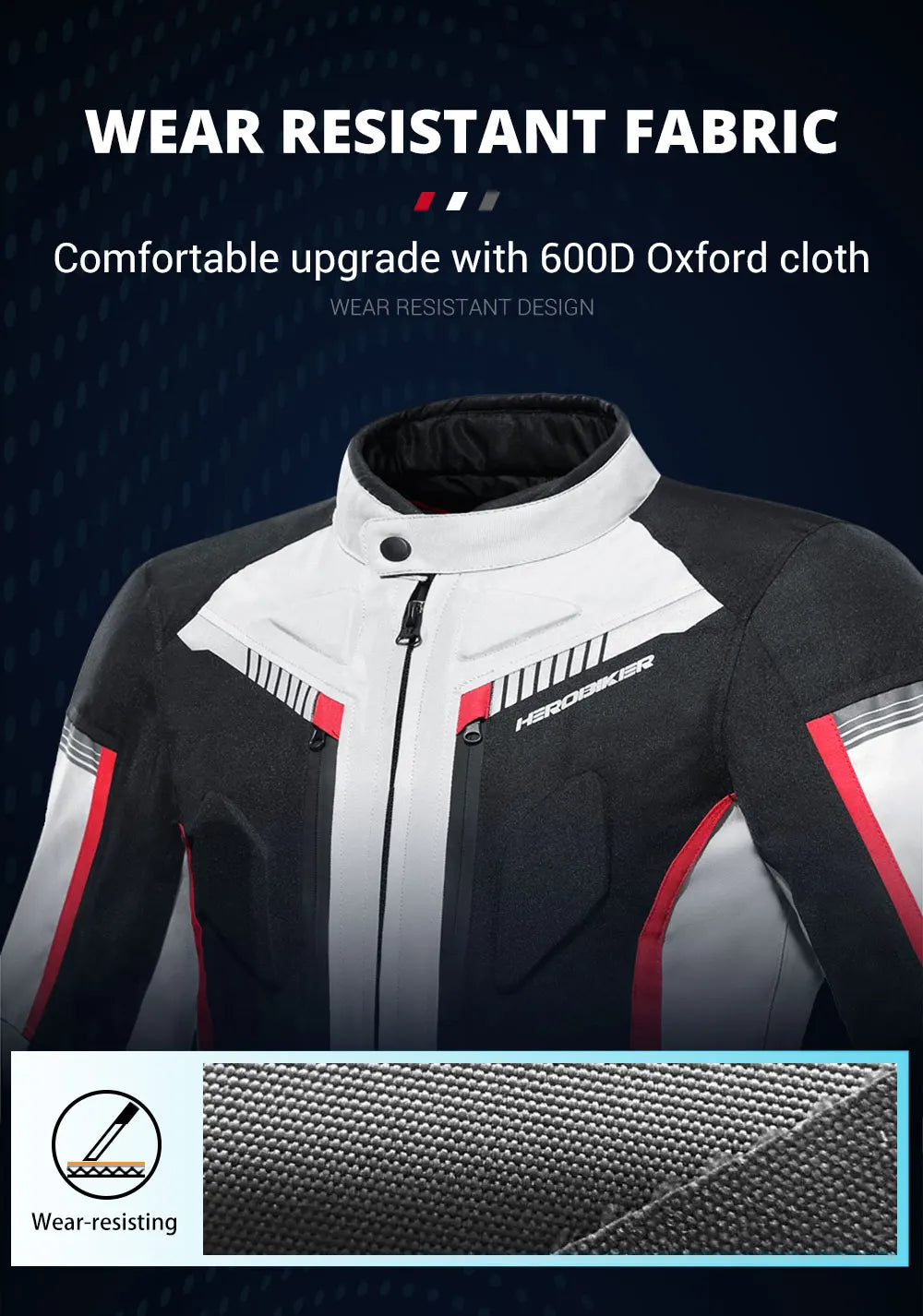 HEROBIKER veste de Moto imperméable homme veste de course pantalon de Moto portable vêtements de Moto avec Protection EVA