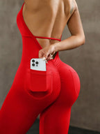 Leggings de Compression de Yoga dos nu sans manches, couleur unie, haute élasticité, sport aérien