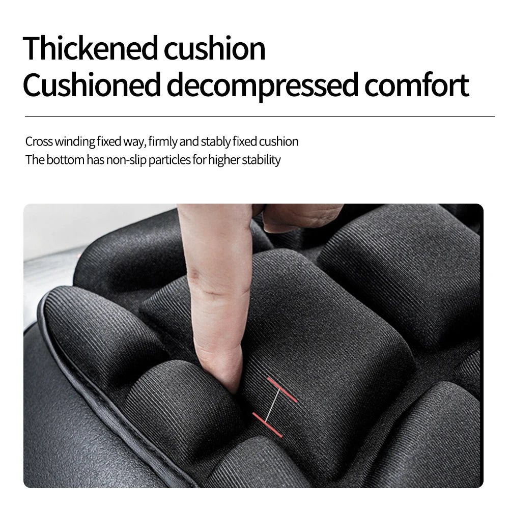Coussin de siège de moto 3D en gel confortable, respirant, universel, absorbant les chocs, pour siège de moto
