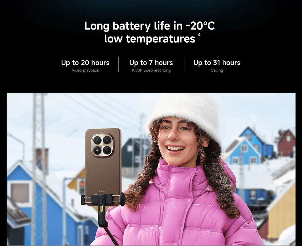 Smartphone Xiaomi Redmi Note 15 Pro Plus 5G, version mondiale, 6500 mAh, 100 W, 8 Go / 12 Go de RAM, NFC, processeur Snapdragon 7s Gen 4, écran AMOLED 6,83 pouces