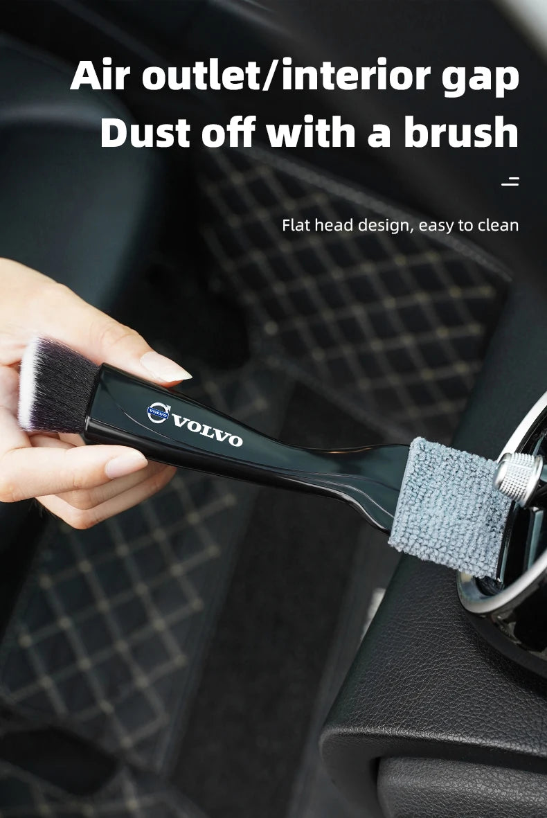 Brosse de nettoyage de ventilation de voiture, outils de dépoussiérage intérieur automobile pour Volvo Xc60 Xc90 V40 V60 S60 V50 V90 S80 C40 XC40 V70 XC70