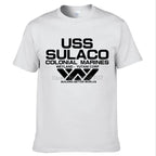 Mode USCSS Nostromo T-Shirt Alien USS Sulaco Colonial Marines Aliens hors monde à manches courtes T-Shirt hommes coton O cou t-shirts