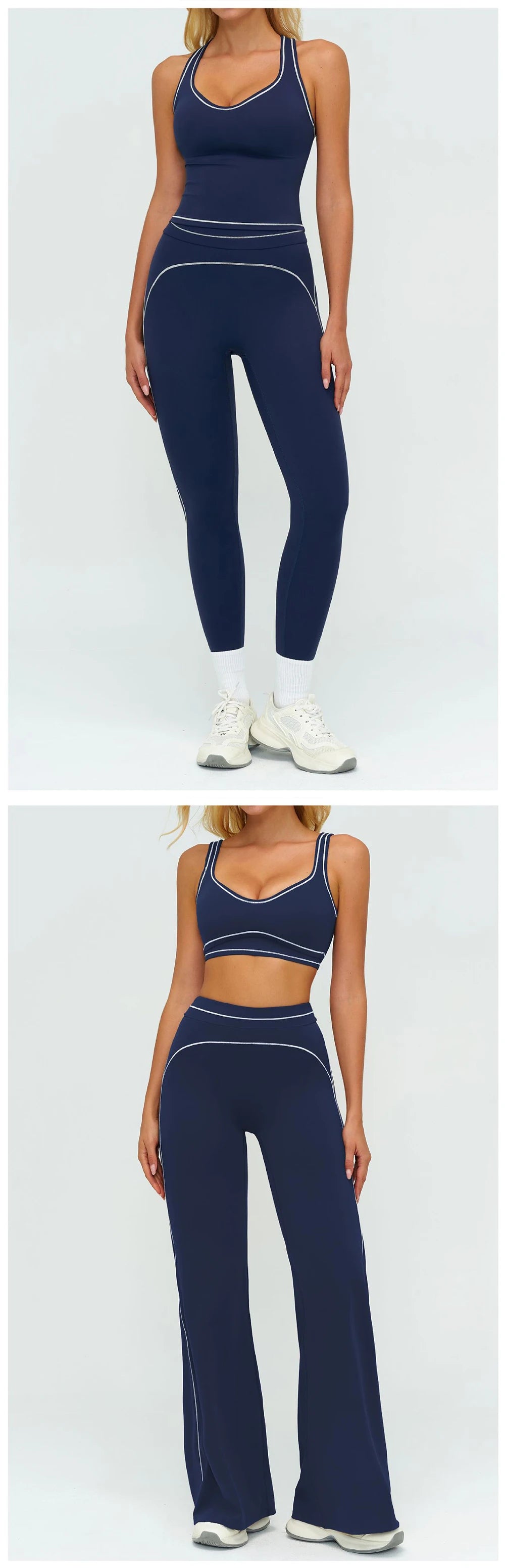 Ensemble de yoga 2 pièces pour femme, tenue de sport, vêtements de gym, ensemble soutien-gorge de sport et pantalon de course, vêtements de yoga et de sport pour femme