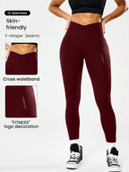 Leggings de fitness taille haute pour femmes, contrôle du ventre, cul de pêche, avec dos en V, respirants, à séchage rapide et surélevés, les plus vendus
