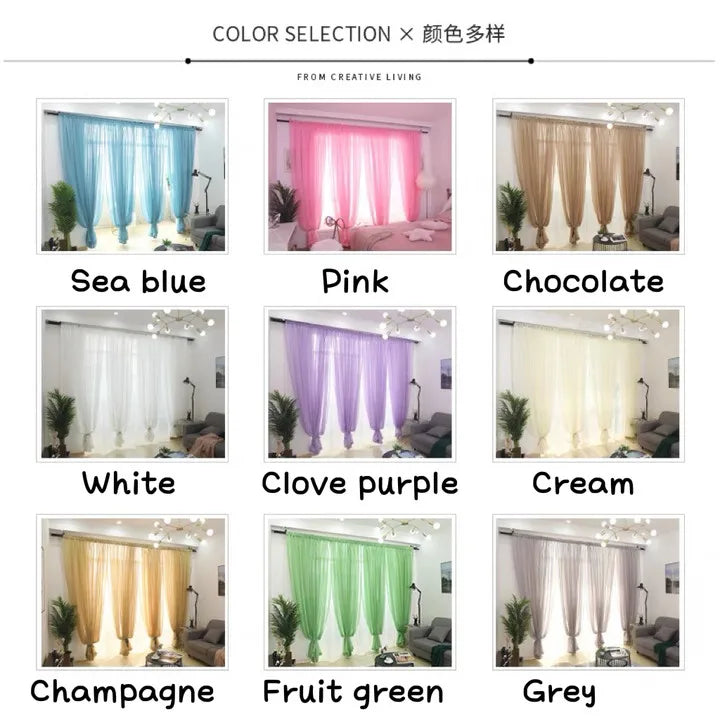 Rideaux de fenêtre en tulle rose Tyys Perconsidering, 1 côté, décoration romantique pour la maison, salon, seulement le criblage de fenêtre