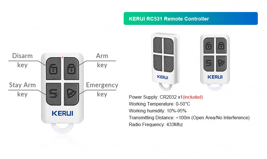 KERUI W184-Capteur de mouvement intelligent Tuya, 4G, WiFi, 101 unité de système d'alarme, sans fil, compatible Alexa, anti-cambriolage, contrôle à domicile