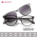 KANSEPT carré hommes lunettes de soleil femmes Lunettes de lecture magnétique Clip-on Lunettes femmes monture de Lunettes Lunettes myopie lentilles