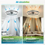 Ventilateur de plafond LED silencieux avec télécommande, ventilateur de plafond moderne, éclairage à intensité variable, chambre à coucher, bureau, salle à manger