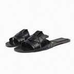 Pantoufles d'Été à la Mode pour Femme, Chaussures d'Extérieur Décontractées, Respirantes, Plates en Forme de T, Souples et Confortables, Sandales à Talons Ouverts