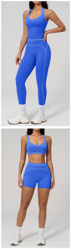 Ensemble de yoga 2 pièces pour femme, tenue de sport, vêtements de gym, ensemble soutien-gorge de sport et pantalon de course, vêtements de yoga et de sport pour femme