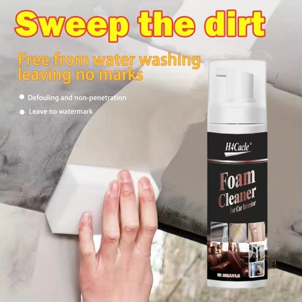 Nettoyant à mousse multifonctionnel, délimination et nettoyage des taches intérieures de voiture, siège en cuir, nettoyeur de mousse pour la maison, Spray d'entretien, lavage