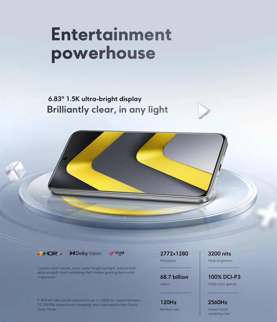 Nouveau smartphone POCO M8 Pro 5G version globale, Snapdragon 7s Gen 4, HyperCharge 100W, 6500mAh, écran 6,83 pouces 1,5K, NFC