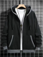 Cardigan épais à capuche et fermeture éclair pour homme, vêtement d'extérieur décontracté, sweat-shirt à la mode, Style transfrontalier, nouvelle collection automne hiver