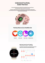 Nouveau 2026 Zeblaze LILY 2 appel vocal femme Smartwatch Double sangle 1.2 "HD AMOLED affichage surveillance de la santé sport montre intelligente