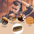 Ensemble de pinceaux de rasage portables pour hommes, poils de sanglier, barbier, brosse à barbe naturelle, peigne, ciseaux pour livres qualifiée aux, outil de coiffage