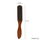 Manche en bois poils de sanglier barbe brosse outil de rasage brosse à cheveux en bois courbé hommes barbe rasage brosse coiffeur moustache brosses