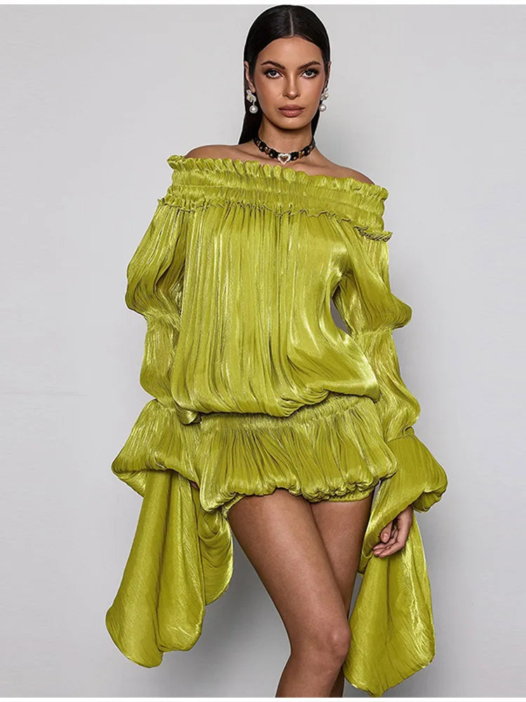 Haut plissé chic et féminin, style vintage, élégant, modeste, glamour, drapé, fluide, pour femme, décontracté, tendance, pour soirée ou streetwear