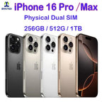 100% Original iPhone 16 Pro MAX Smartphone 6.9 "double SIM débloqué 5G téléphone portable Retina XDR OLED 6.3" 16 Pro 128GB/256GB/512GB/1T