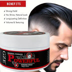 Pommade pour hommes GZE : tenue et brillance longue durée, contrôle des frisottis, gel capillaire hydratant. Cire coiffante d'aspect naturel pour dattes et travaux