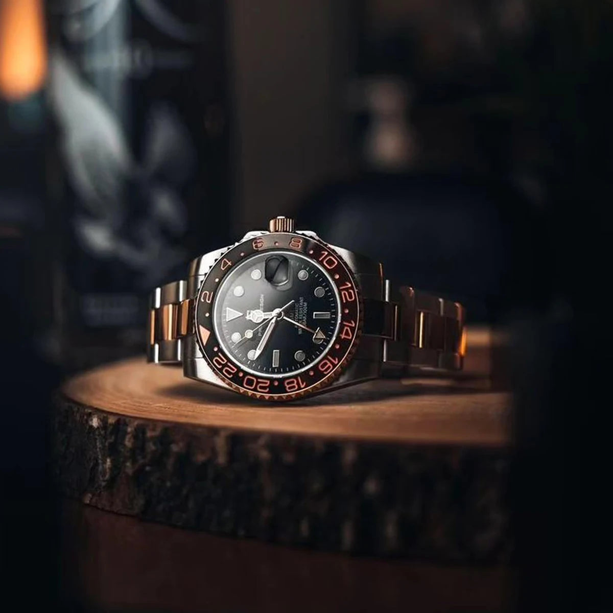 Nouvelle montre mécanique PAGANI DESIGN 40MM GMT, lunette en céramique saphir, montre automatique en acier inoxydable, étanche 100M