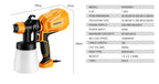 DEKO 450W haute puissance maison pistolet à pulvérisation électrique 800ML pulvérisateur de peinture sans fil ménage HVLP pistolet à peinture pour meubles armoires