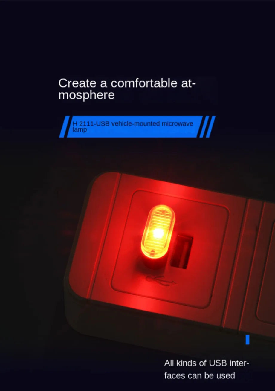 Mini USB LED lumières d'ambiance voiture intérieur néon lampe décorative éclairage de secours universel PC Portable Plug and Play