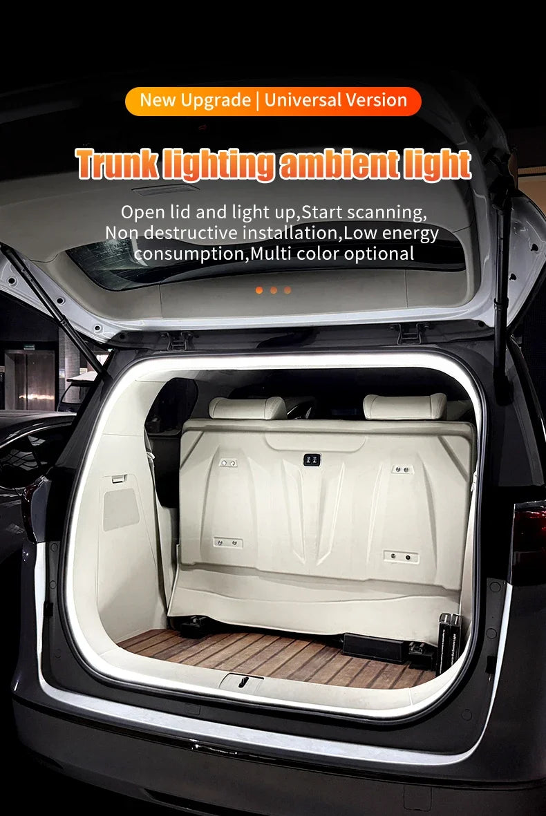 Bande lumineuse à flux dynamique pour coffre de voiture, 400cm, marche/arrêt automatique, lampe de balayage, bande lumineuse Flexible et étanche, Installation cachée