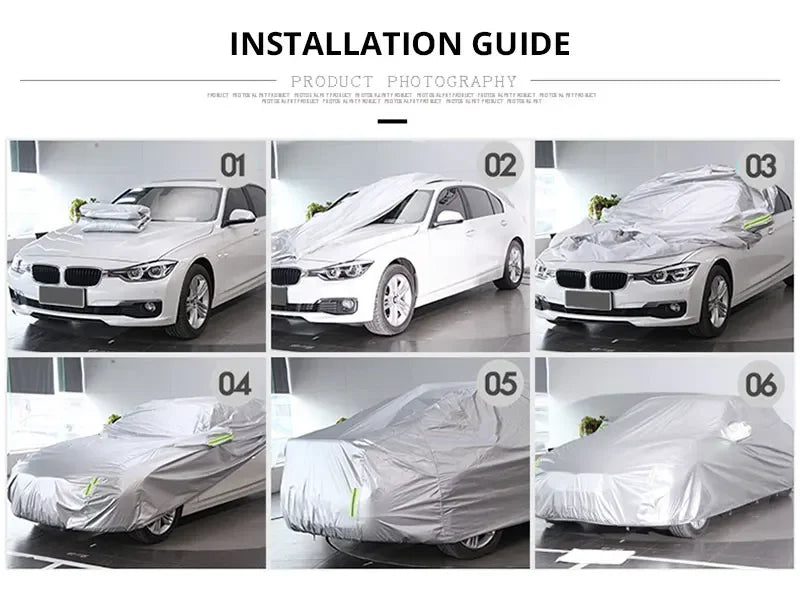 Housse de Protection complète pour voiture, intérieur et extérieur, pare-soleil, Anti-poussière, Anti-UV, universelle pour berline SUV