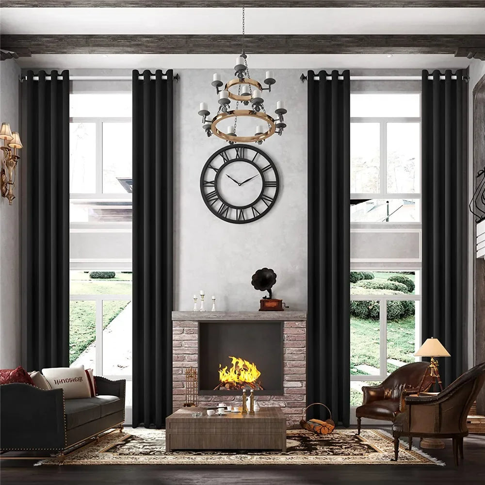 Rideaux occultants Extra longs, hauteur 400cm, pour Loft, chambre à coucher, salon, plafonds hauts, rideaux de fenêtre