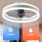 Ventilateur de plafond LED silencieux avec télécommande, ventilateur de plafond moderne, éclairage à intensité variable, chambre à coucher, bureau, salle à manger