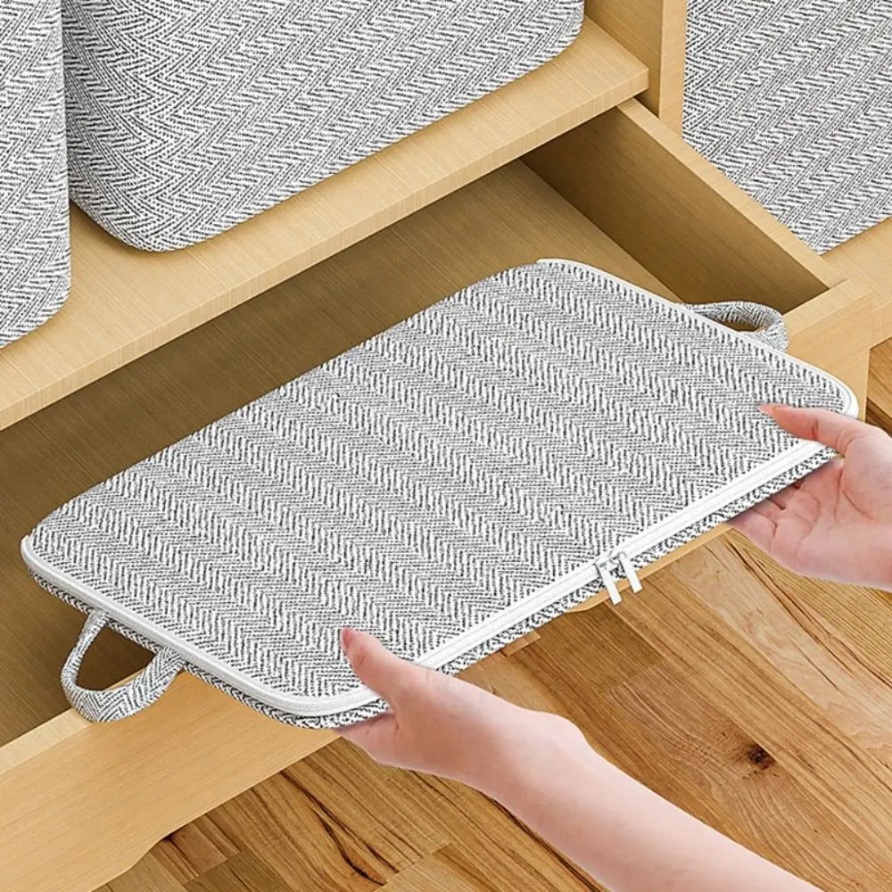 Sac de rangement de couette non tissé avec fermeture éclair veds, vêtements pliables, bacs de couette, conteneur, grande capacité, sac anti-poussière, organiser