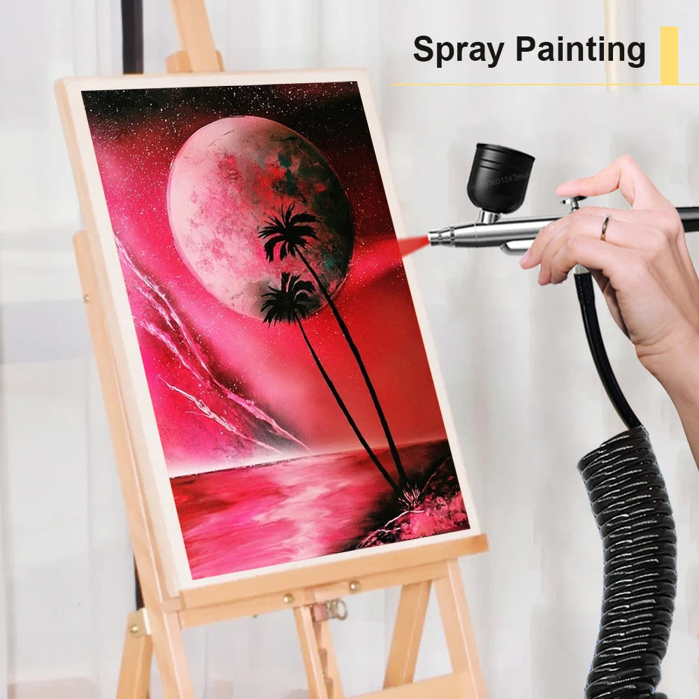 Aérographe avec compresseur aérographe peinture Mini pistolet de pulvérisation pour peinture modèle pistolet de pulvérisation aérographe compresseur pistolet de peinture