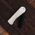 Peigne de poche pliable antistatique en acier pour hommes, tête d'huile, peigne à barbe Portable, outil de coiffure pliable, spécial pour perruques de vrais cheveux, 1 pièce
