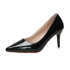 Escarpins classiques à talons hauts pour femmes, chaussures d'automne en cuir souple, Sexy, à fond rouge, pour Banquet et mariage