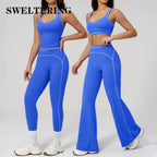 Ensemble de yoga 2 pièces pour femme, tenue de sport, vêtements de gym, ensemble soutien-gorge de sport et pantalon de course, vêtements de yoga et de sport pour femme
