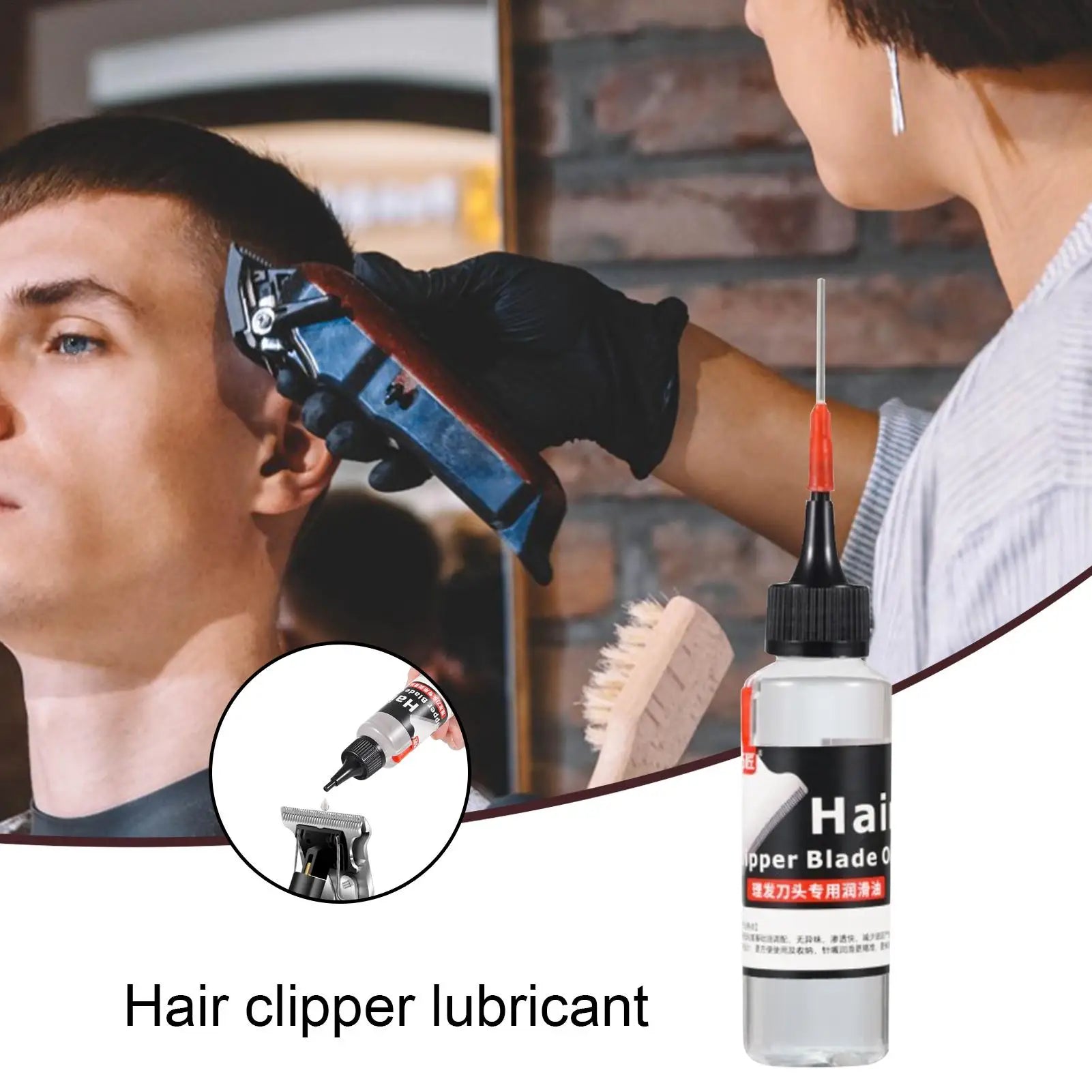 Huile de tondeuse à cheveux 60ml, huile de tondeuse à cheveux, lubrifiant pour rasoirs à barbe, huile de rasoir sans odeur, réduit la Friction, huile de barbier
