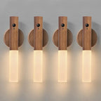 Applique murale magnétique LED Rechargeable avec capteur de mouvement intelligent, veilleuse Portable pour couloir, chambre à coucher, escaliers, armoires de salle de bains, décoration